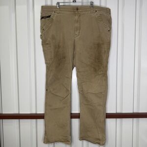 Ariat Pants Mens 44x32 Brown Rebar M4 Relaxed Boot Canvas Work Carpenter Utility